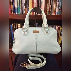 Cole Haan Mint Green Satchel/ With Removable Crossbody Strap
